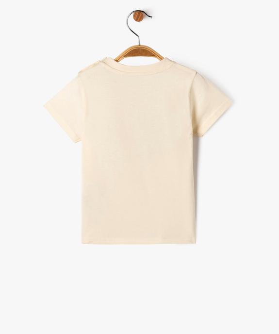 Tee-shirt manches courtes avec message famille bébé garçon vue4 - GEMO(BEBE DEBT) - GEMO