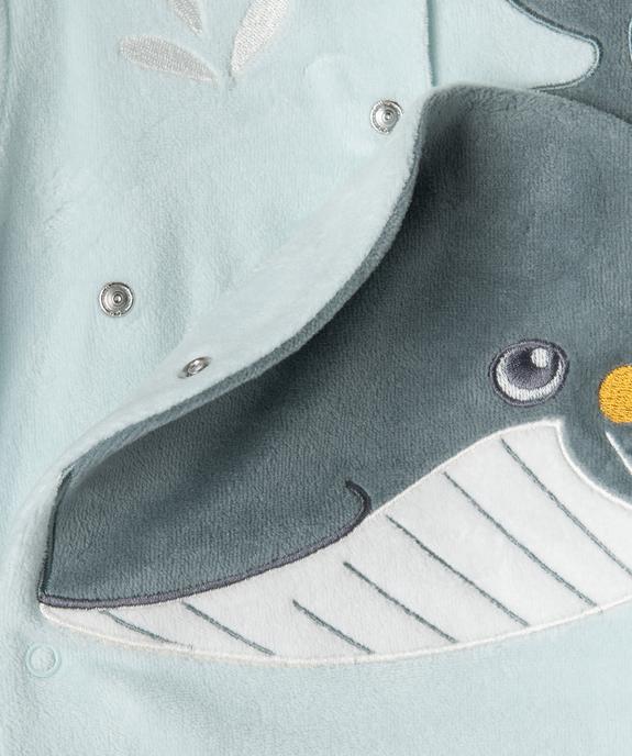 Pyjama ouverture devant avec motif baleine bébé vue2 - GEMO 4G BEBE - GEMO