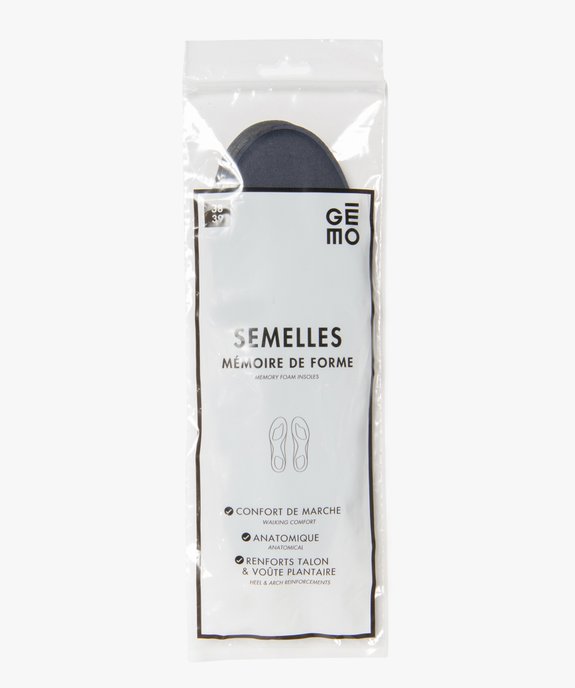 Semelles à mémoire de forme homme vue1 - GEMO(ENTRETIEN) - GEMO