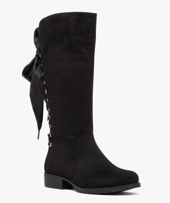 Bottes fille avec lacets rubans à l'arrière vue2 - GEMO (ENFANT) - GEMO