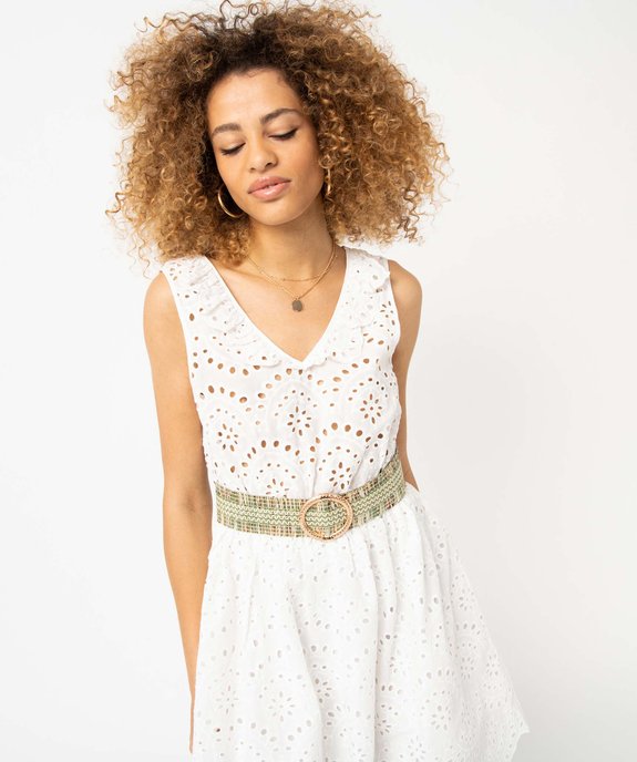 Robe femme en broderie anglaise sans manches vue2 - GEMO(FEMME PAP) - GEMO
