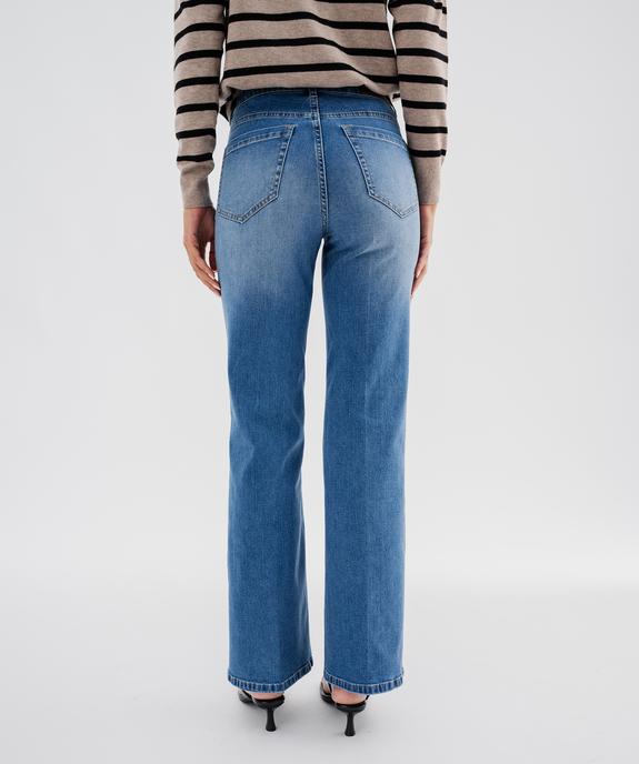 Jean flare en matière extensible femme vue3 - GEMO 4G FEMME - GEMO