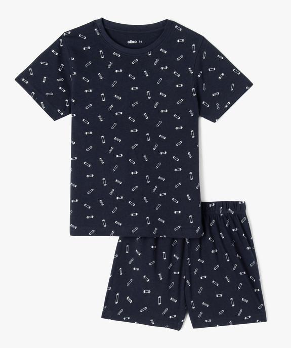 Pyjashort imprimé skate-board garçon vue1 - GEMO (ENFANT) - GEMO