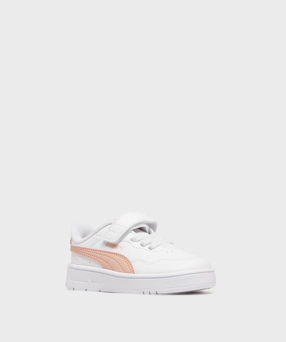 Baskets Court Lally AC fermeture scratch bébé fille - Puma vue2 - PUMA - GEMO