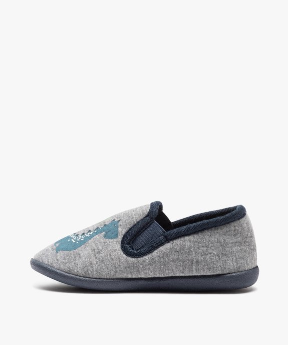 Chaussons garçon en jersey imprimés dinosaure vue3 - GEMO (ENFANT) - GEMO