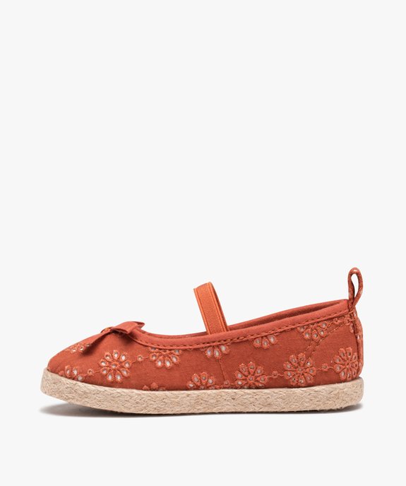 Ballerines fille en toile à semelle cordelette vue3 - GEMO (ENFANT) - GEMO