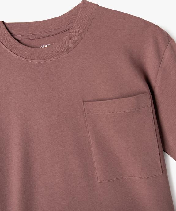 Tee-shirt uni à poche garçon vue2 - GEMO (JUNIOR) - GEMO