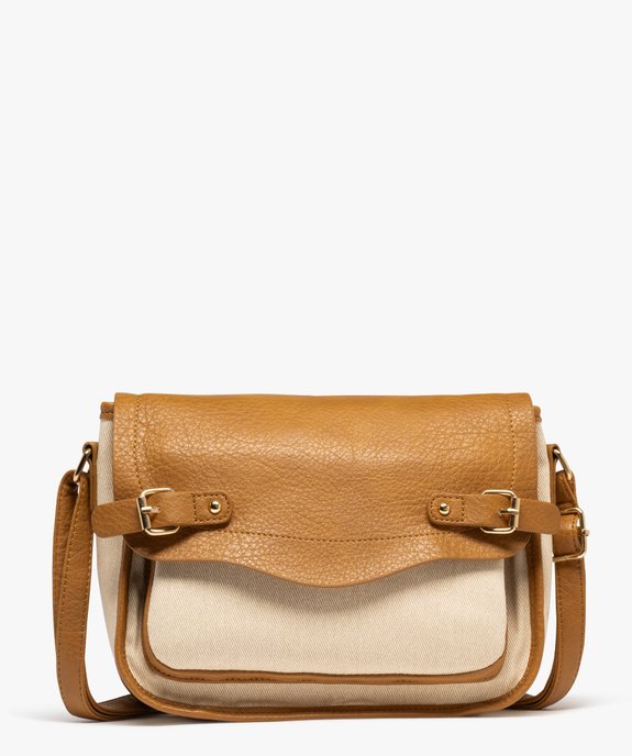 Sac à bandoulière en toile pailletée et cuir imitation femme vue1 - GEMO (ACCESS) - GEMO