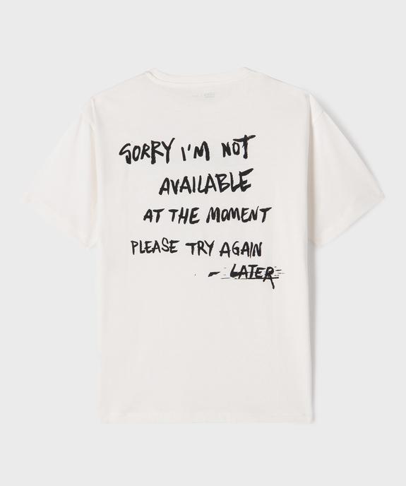 Tee-shirt manches courtes à message garçon vue5 - GEMO 4G GARCON - GEMO