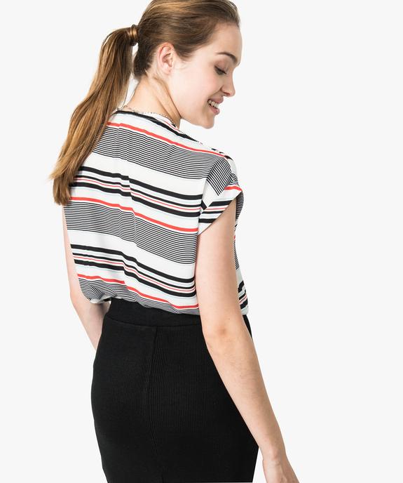 Top fluide manches courtes à motifs vue3 - GEMO(FEMME PAP) - GEMO
