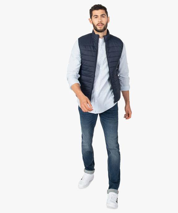 Chemise homme col mao en lin/coton à manches retroussables vue5 - GEMO (HOMME) - GEMO