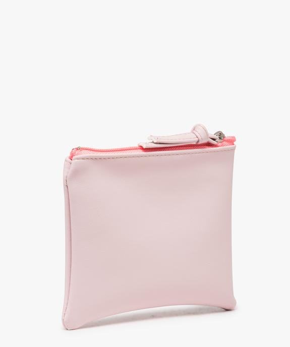Pochette femme avec motif licorne et fermeture zippée vue2 - GEMO (ACCESS) - GEMO