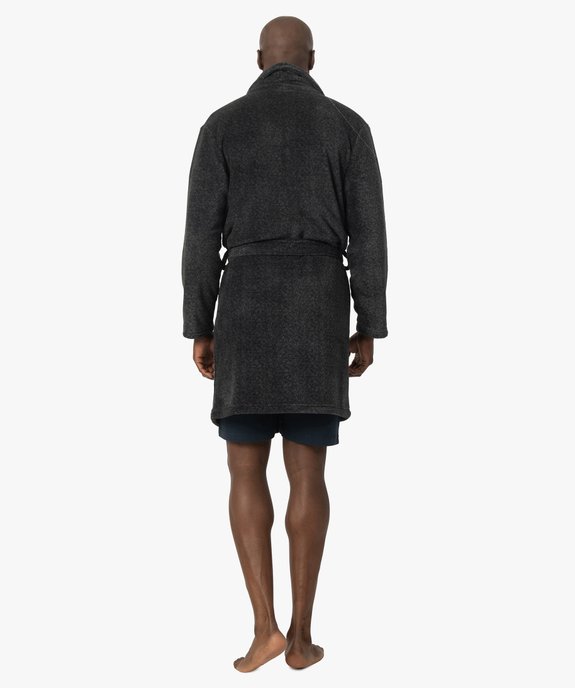 Robe de chambre peignoir en maille peluche homme vue3 - GEMO(HOMWR HOM) - GEMO
