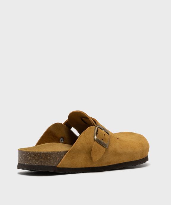 Sabots en cuir suédé avec semelle intérieure anatomique femme vue4 - TANEO GEMO FOR GOOD - GEMO