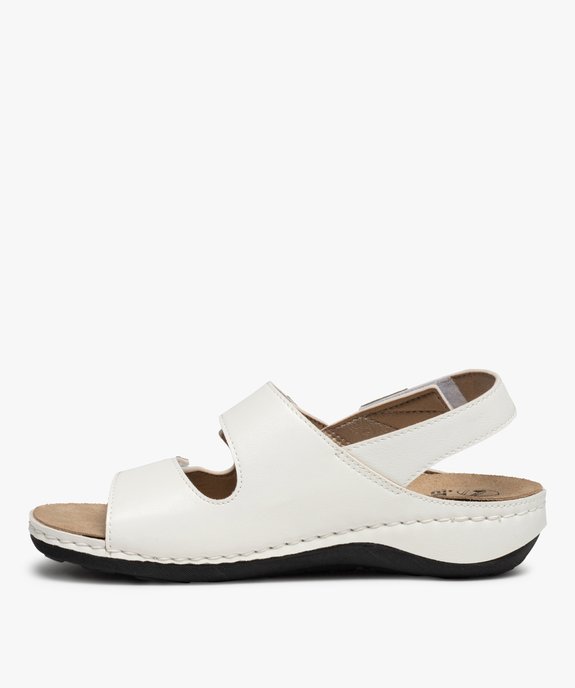 Sandale femme confort à larges brides scratch vue3 - GEMO (CONFORT) - GEMO