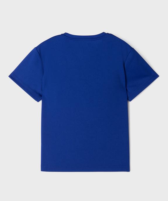 Tee-shirt manches courtes col V en maille sport garçon vue3 - GEMO (ENFANT) - GEMO
