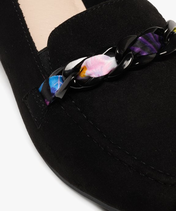 Mocassins slip-on en suédine avec chaine fantaisie femme - Valentina Baldano vue7 - VALENTINA BALDANO GEMO FORGOOD - GEMO