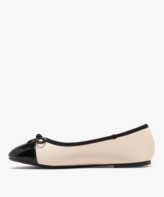 Ballerines bicolores avec bout verni femme - Valentina Baldano vue3 - VALENTINA BALDA - GEMO