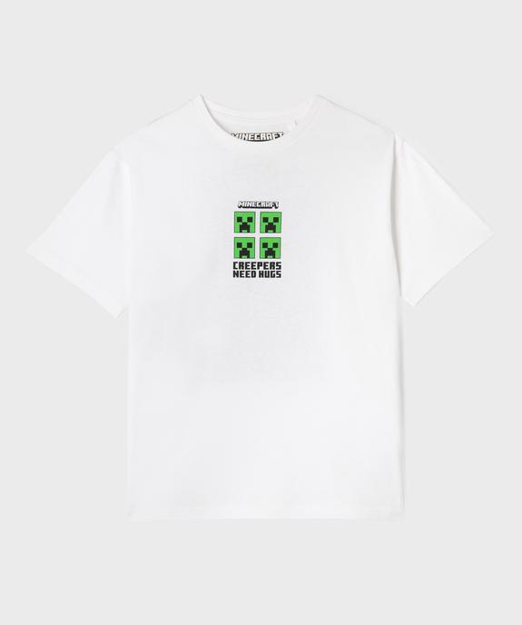 Tee-shirt manches courtes avec motif buste et dos garçon - Minecraft vue5 - MINECRAFT - GEMO