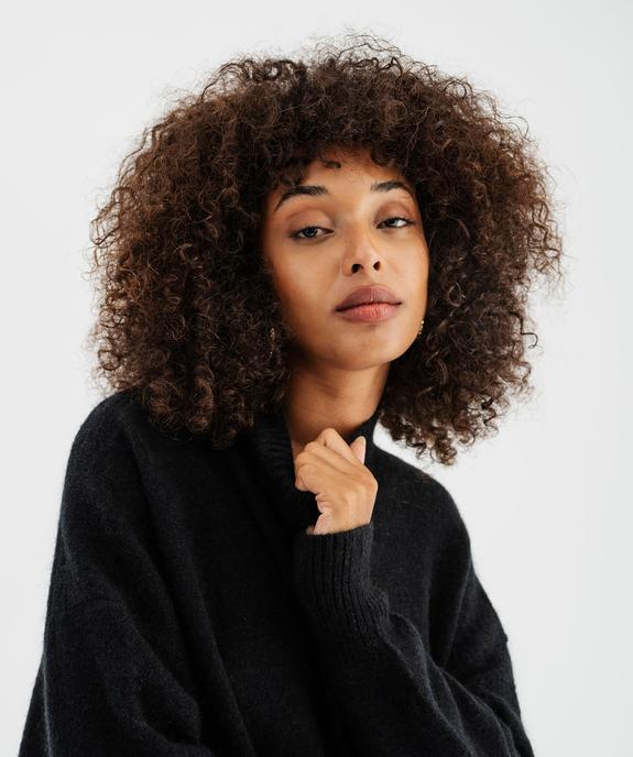 Pull ample à col montant en laine et mohair femme vue2 - GEMO(FEMME PAP) - GEMO