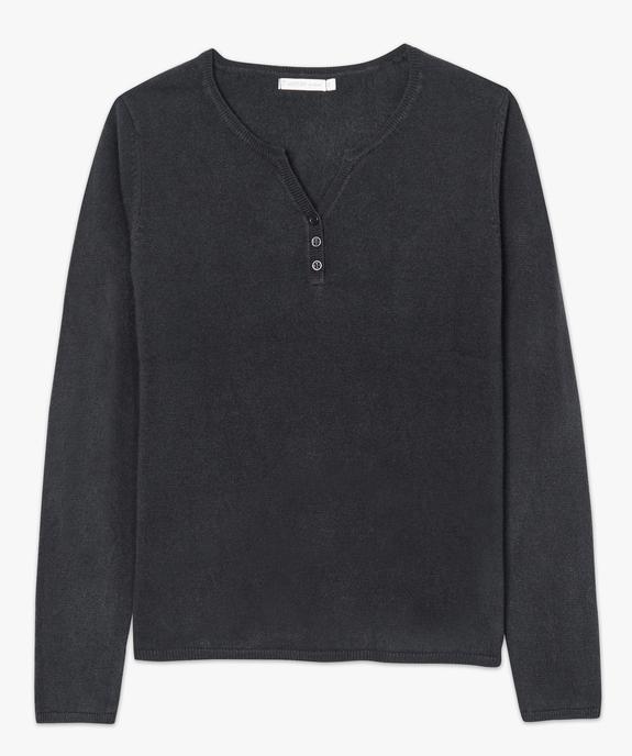 Pull femme en maille fine avec col fantaisie vue4 - GEMO (MAILLE) - GEMO