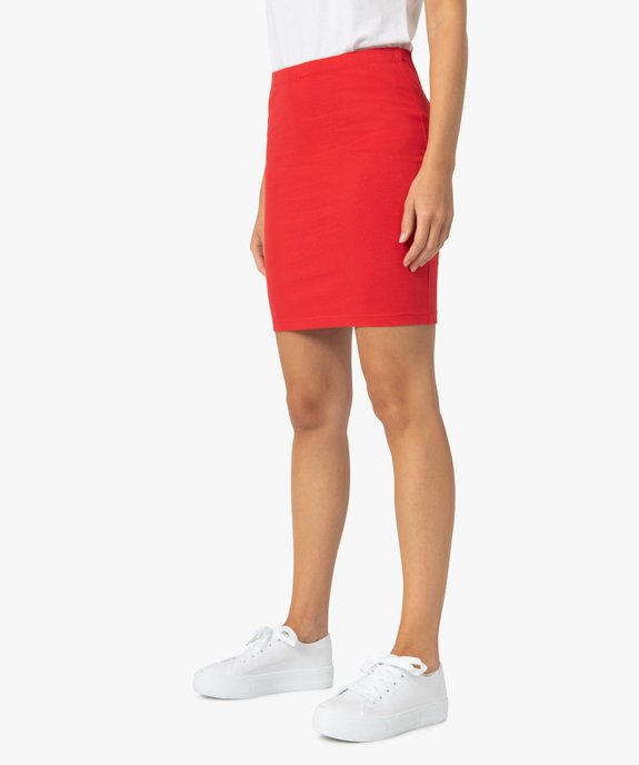 Jupe femme courte en jersey forme tube vue1 - GEMO(FEMME PAP) - GEMO