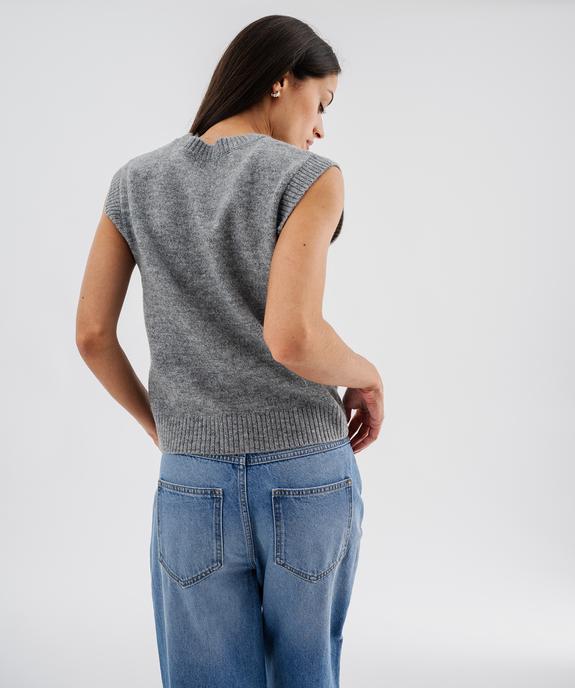 Gilet sans manches en maille chaude et extensible femme vue2 - GEMO(FEMME PAP) - GEMO