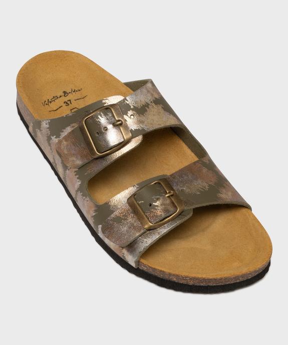 Sandales brillantes à semelle intérieure cuir anatomique femme vue5 - VALENTINA BALDA - GEMO