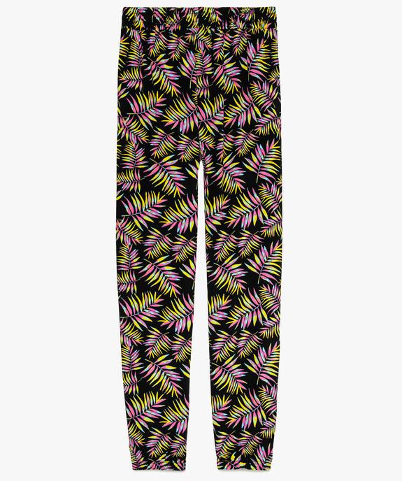 Pantalon fluide fille avec bas élastiqué vue2 - GEMO (JUNIOR) - GEMO