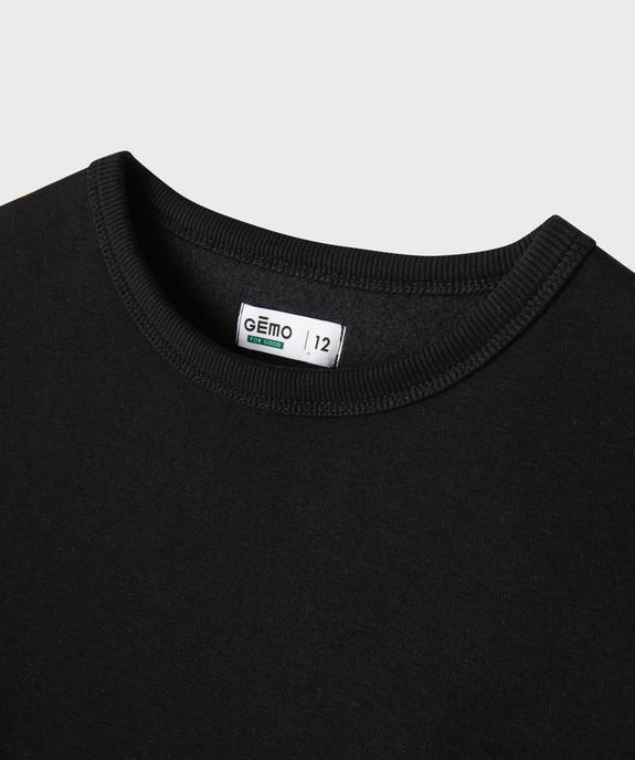 Sweat uni intérieur molletonné garçon vue6 - GEMO 4G GARCON - GEMO