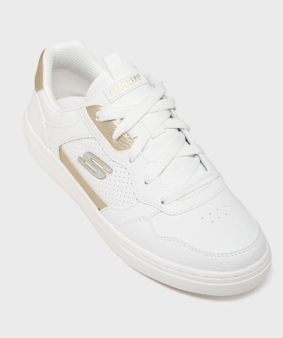 Baskets basses en matière vegan et semelle à mémoire de forme femme - Skechers vue5 - SKECHERS - GEMO