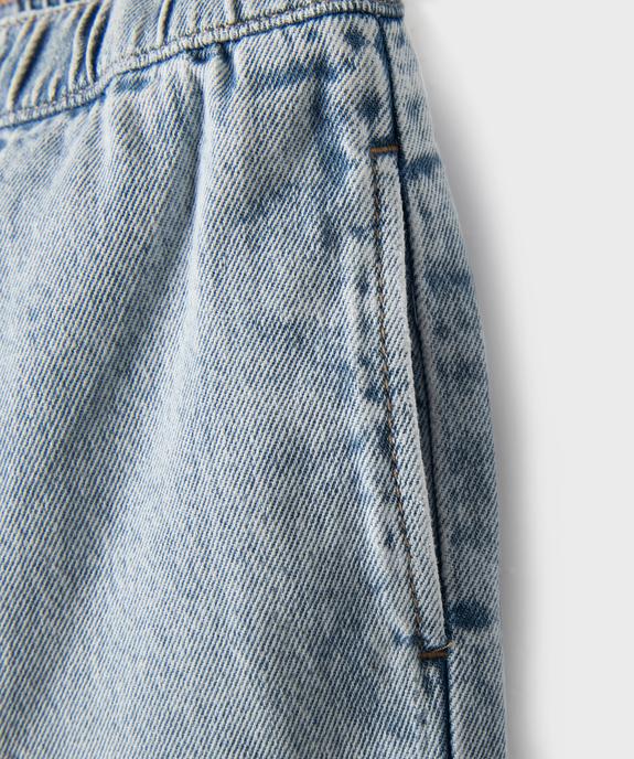 Bermuda en jean large à taille élastiquée garçon vue2 - GEMO (ENFANT) - GEMO