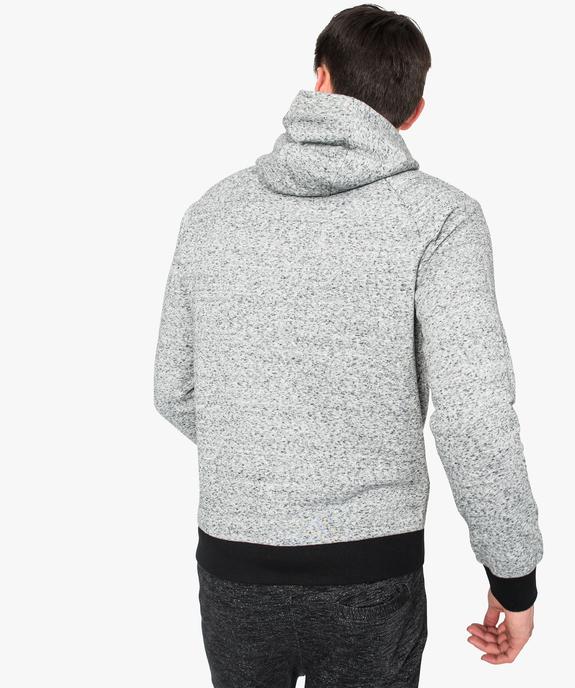 Sweat homme à capuche surpiqué aux épaules vue3 - GEMO (HOMME) - GEMO