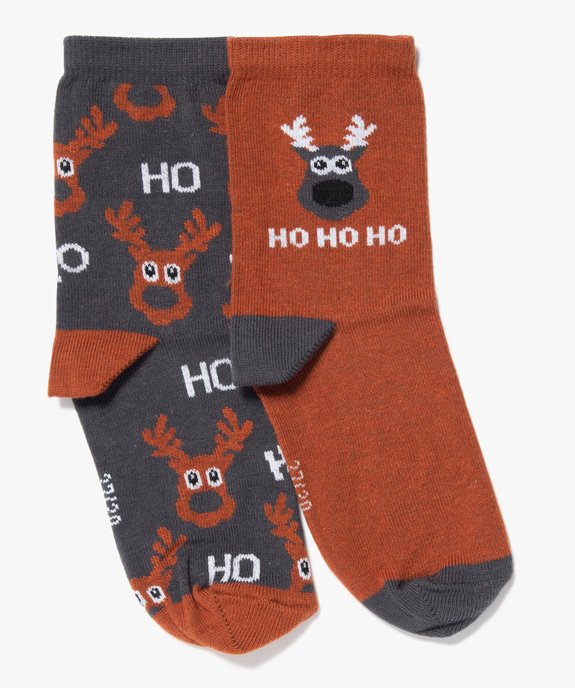 Chaussettes garçon tige haute motif de Noël (lot de 2) vue1 - GEMO (ENFANT) - GEMO