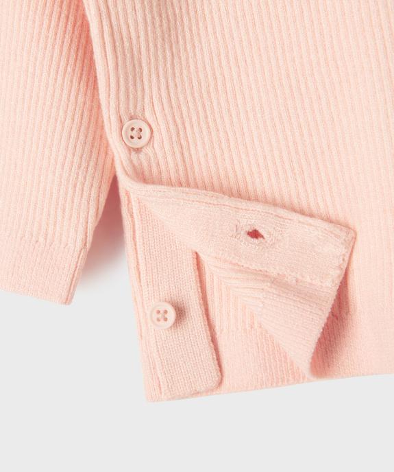 Ensemble 2 pièces en maille bébé fille : pull et pantalon vue2 - GEMO 4G BEBE - GEMO