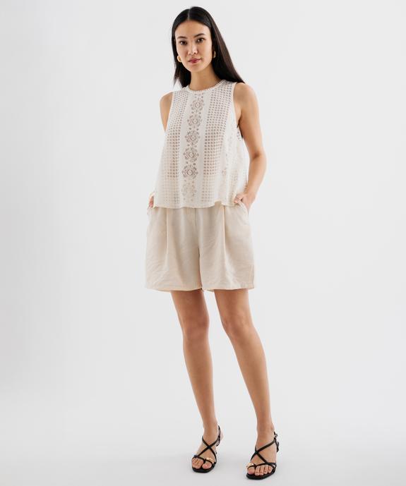 Short ample et fluide uni femme vue4 - GEMO 4G FEMME - GEMO