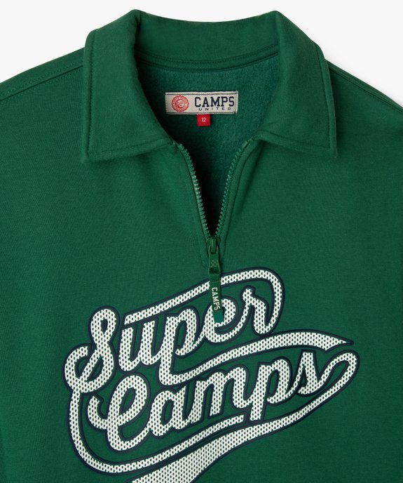 Sweat col polo zippé garçon - Camps United vue2 - CAMPS GEMO FOR GOOD - GEMO