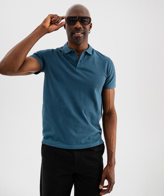 Polo à manches courtes en maille piquée homme vue1 - GEMO 4G HOMME - GEMO