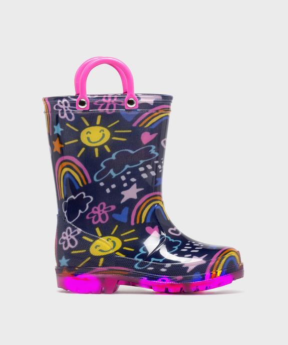 Bottes de pluie à anses et semelle lumineuse fille vue7 - LOVELY WINGS - GEMO