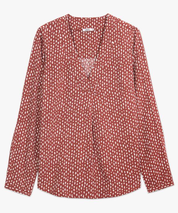 Blouse femme à manches longues à petits motifs vue4 - GEMO(FEMME PAP) - GEMO