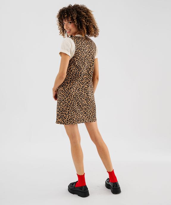 Robe chasuble à motif léopard femme vue3 - GEMO(FEMME PAP) - GEMO