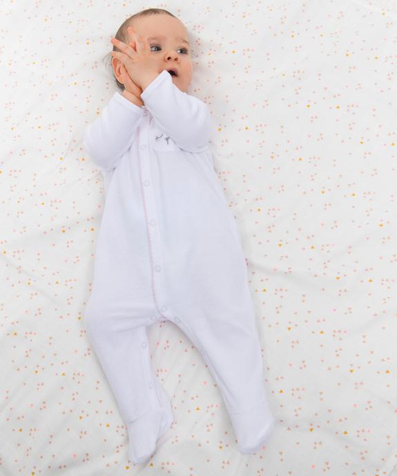 Pyjama bébé fille en velours avec col Claudine vue3 - GEMO(BB COUCHE) - GEMO