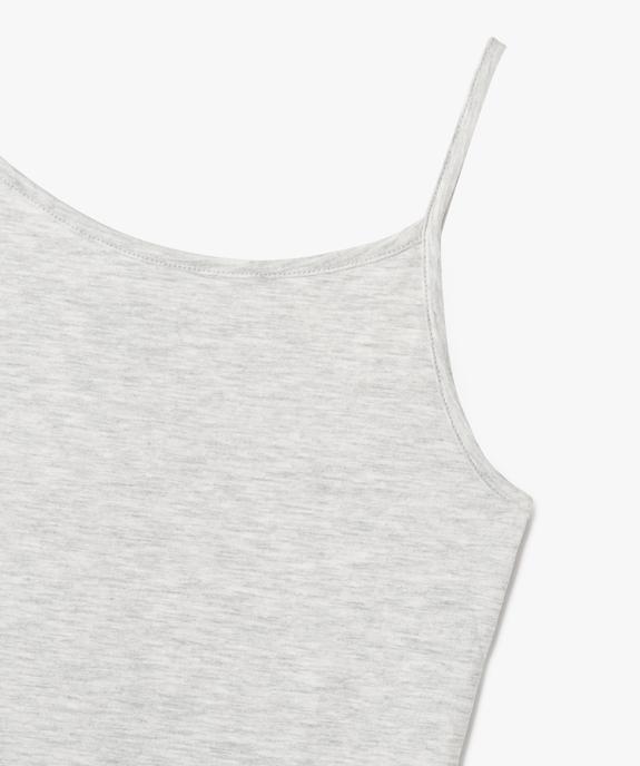 Débardeur en coton extensible à fines bretelles fille vue2 - GEMO 4G FILLE - GEMO