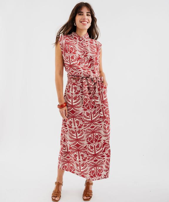 Blouse sans manches imprimée avec liens à nouer femme vue5 - GEMO 4G FEMME - GEMO