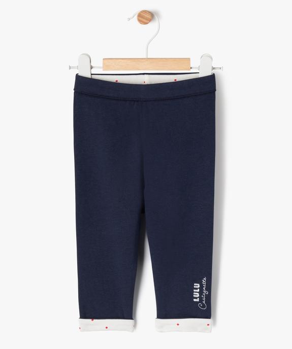 Legging réversible bébé fille - LuluCastagnette vue2 - LULU CASTAGNETTE GEMO FOR GOOD - GEMO