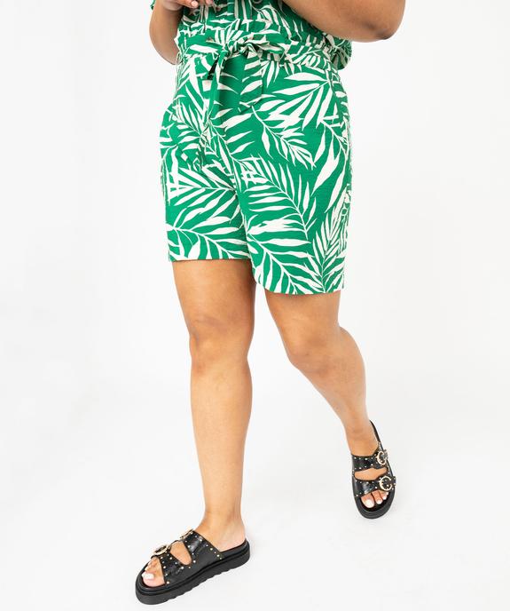 Short ample en maille fluide imprimée femme grande taille vue1 - GEMO (G TAILLE) - GEMO