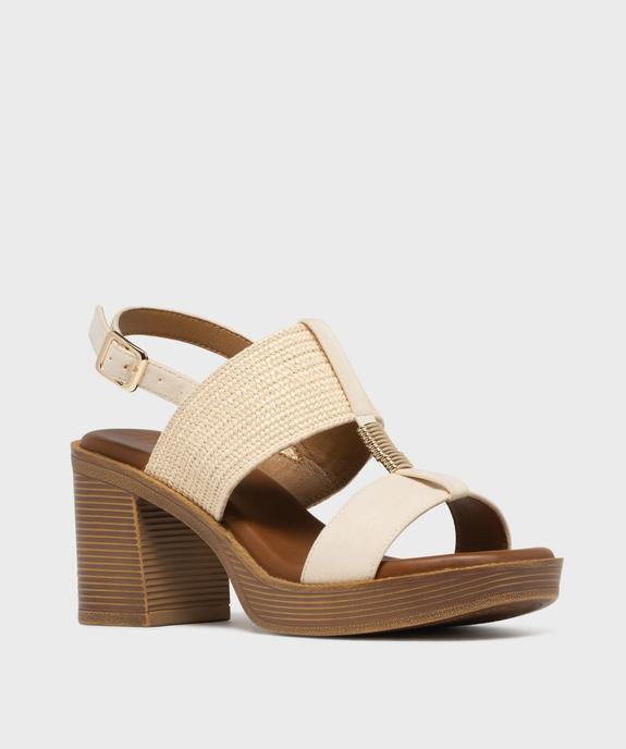 Sandales à talon avec larges brides et bijoux femme - Follow Me vue2 - FOLLOW ME - GEMO