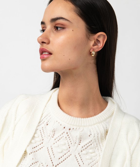 Gilet en maille porté ouvert femme vue5 - GEMO(FEMME PAP) - GEMO