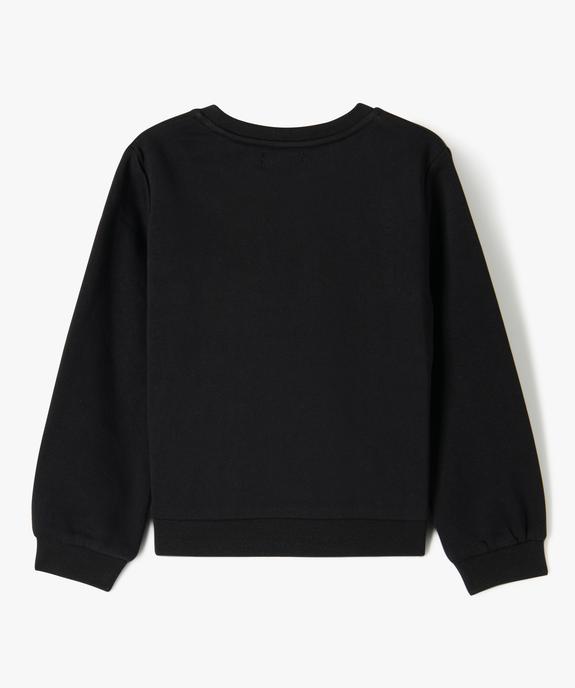 Sweat molletonné avec motif girly fille vue3 - GEMO 4G FILLE - GEMO