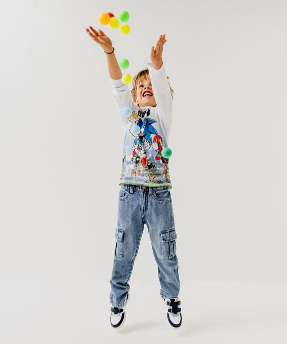 Jean cargo délavé à taille élastiquée réglable garçon vue11 - GEMO (ENFANT) - GEMO
